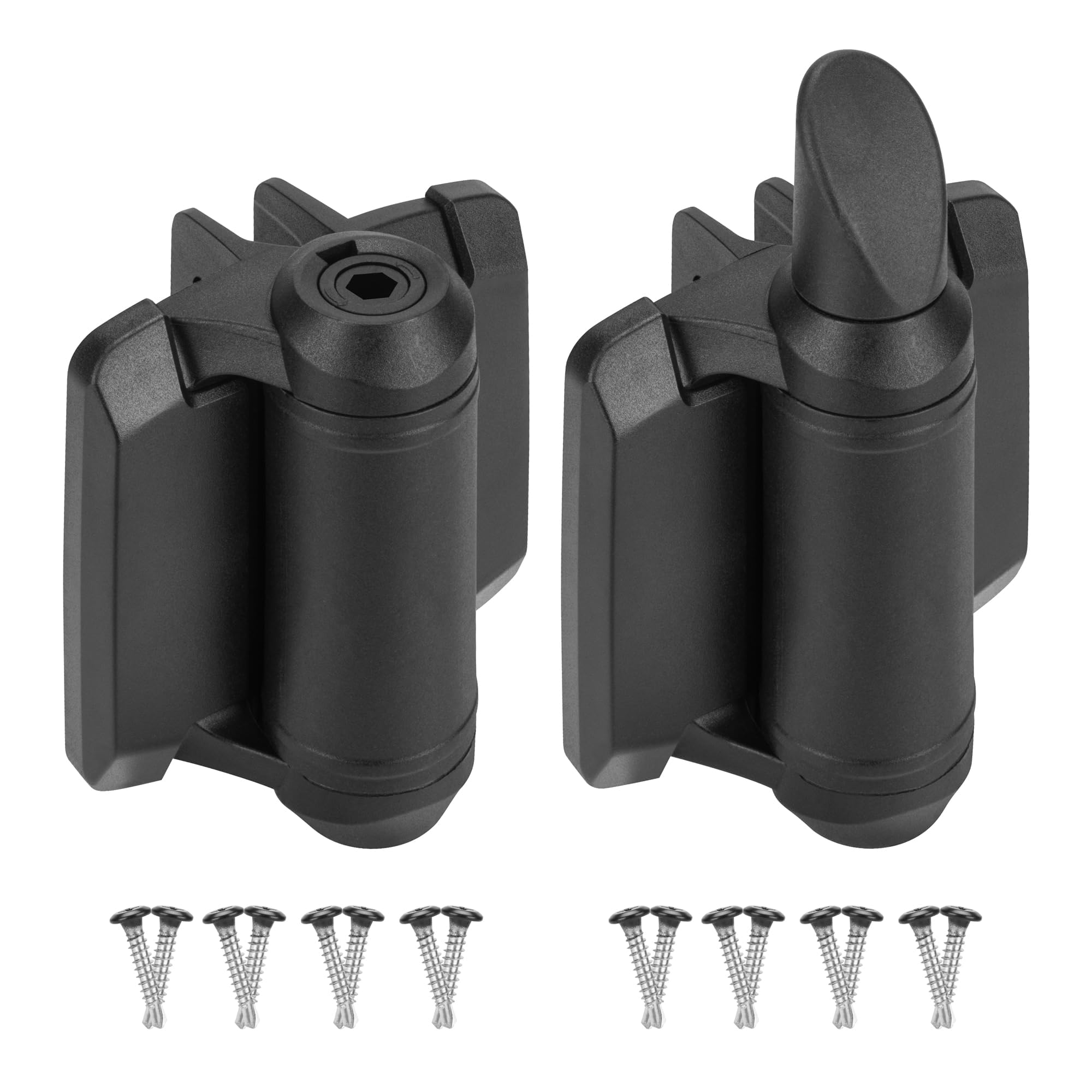 Photo 1 of SANKINS Self Closing Heavy Duty Gate Hinges, Adjustable Spring Tension, Enhanced Safety Cap, Durable and Weather-Resistant, Gate Goor Hinges for Wooden Gate, Vinyl, Metal Gates, Black