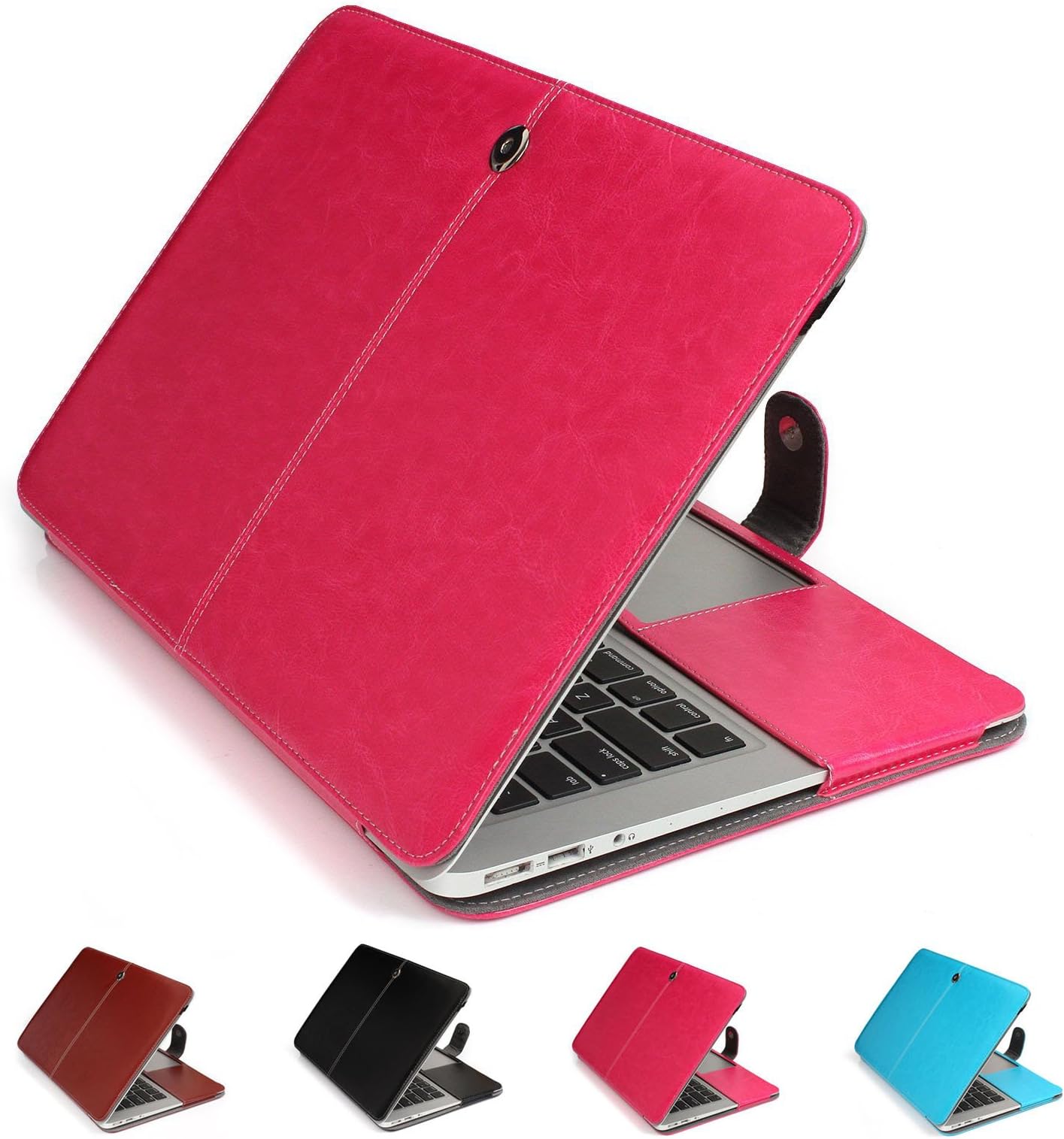 GranVela MacBook Notebook Premium Quality PU Leather Sleeve bag, Skin Case Cover for Apple 11", 11.6" inch Macbook Air-Pink