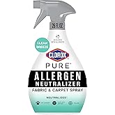 Clorox PURE Allergen Neutralizer Fabric and Carpet Spray, 26 fl. oz. | Neutralizes Pet Dander, Dust Mite Matter and Pollen, Developed with Allergists, Allergen-Friendly Fragrance, Clean Breeze