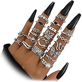 ZOVOLI 7 PCS Silver Stackable Rings Set for Women Vintage Antique Silver Rings for Women Imitation Turquoise Boho Rings Set Fashion Jewelry Gifts