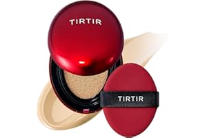 TIRTIR Mask Fit Red Cushion Foundation | Japan's No.1 Choice for Glass skin, Long-Lasting, Lightweight, Buildable Coverage, Radiant Semi-Matte Finish, All Skin Types, Korean Cushion Foundation