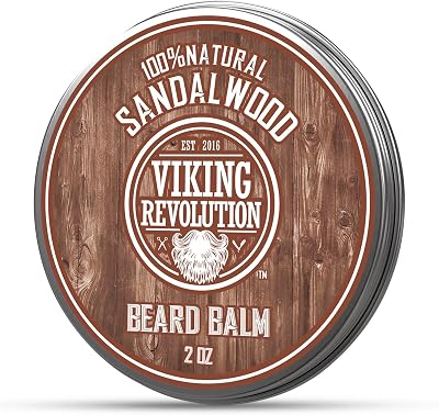 Viking Revolution Beard Balm Natural Argan Jojoba Oils 57 g Sandalwood
