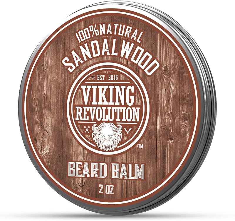 Viking Revolution Beard Balm Natural Argan Jojoba Oils 57 g Sandalwood