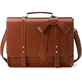 ECOSUSI Women Briefcase PU Leather Laptop Bag Large Shoulder College Satchel Bagfit 15.6" Laptop