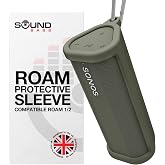 Sound Bass Heavy Duty Protective Carrying Case for Sonos Roam 2 | Green | Compatible with Sonos Roam, Roam 2 &amp; Roam SL | Includes Bluetooth Button | Protect Your Wireless Speaker | Cover / Sleeve