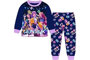 GODALITHIC Demon Hunters HUNTR/X Girls Pants Set Kids Music Adventure Tee Shirt 2PC Long Sleeve Cartoon Anime Clothing Outfit
