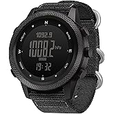 NORTH EDGE Military Watch for Men Large Face Tactical Survival Digital Wrist Watch with Altimeter, Compass, Barometer, Waterproof, Pedometer for Outdoor Sports & Hiking (Apache)