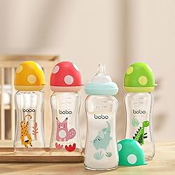 YOHKOH Natural Glass Baby Bottle with Natural