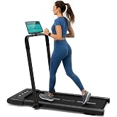 SereneLife Portable Foldable Treadmill with Remote Control, 8.7 MPH Smart Speed Control, Treadmills for Home, Under Desk Treadmill for Home Office, Shock Absorption, App Support, 265lbs Limit