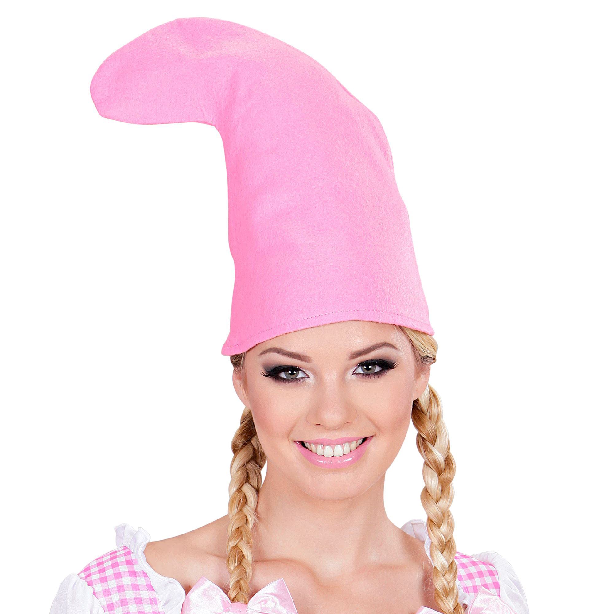 Widmann Pink Gnome Hat Hat Headware Accessory for Elf Sprite & Smurf Theme Fancy Dress Up Costumes & Outfits