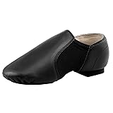 Linodes Leather Jazz Shoe Slip On for Girls and