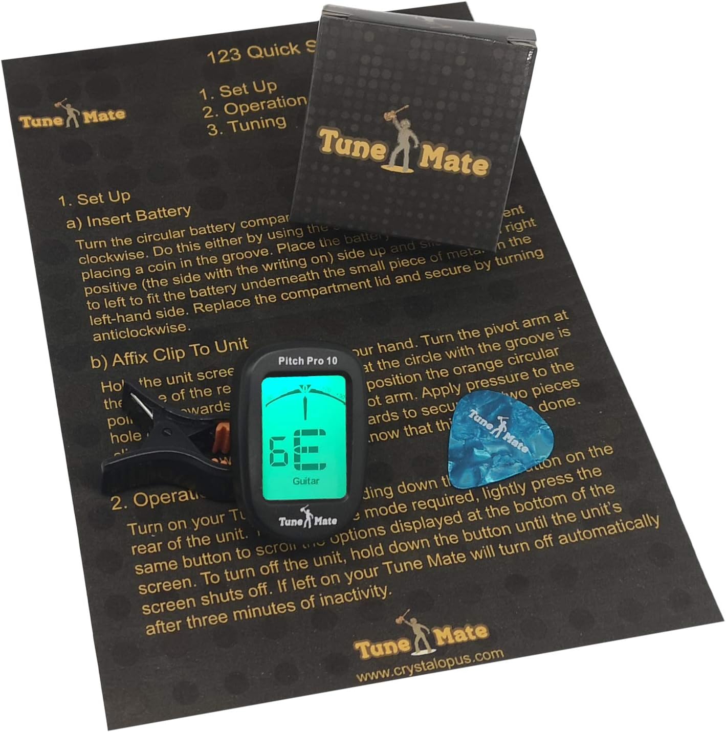 Ukulele & Guitar Clip On Tuner. Battery Included. Also for Bass Violin, Banjo - Image 4