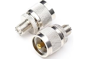 ANHAN UHF Male to Mini UHF Female Adapter RF Coax Coaxial Adapter M/F Straight Adapter UHF male PL259 PL-259 to mini UHF fema