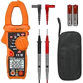Clamp Meter Auto-Ranging Multimeter AC Current 600 A, AC/DC Voltage | Digital Amp Voltage Tester 2000 Counts AC Current, AC/DC Voltage, Resistance, NCV, LPF, Diodes, Continuity and Backlight