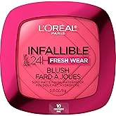 L’Oréal Paris Infallible 24H Freshwear Blush, Long-Lasting, Waterproof & Soft Matte Finish, Confident Pink, 9g