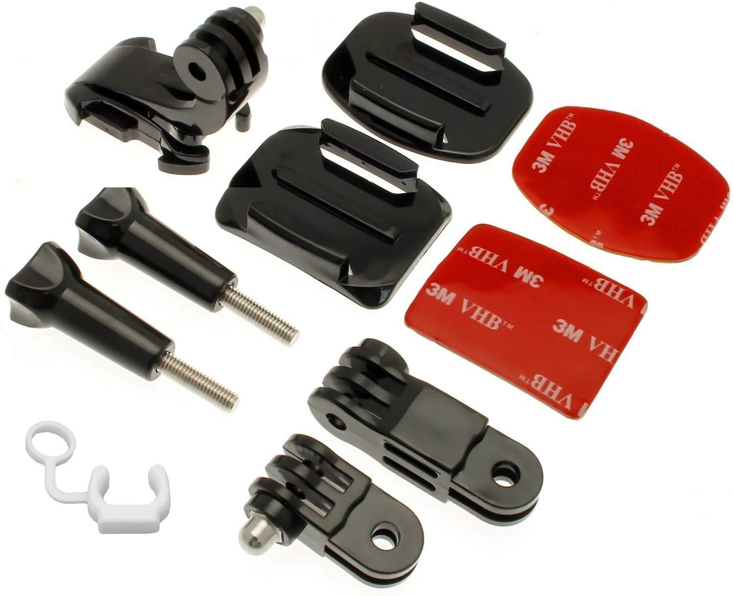 Action Pro Front and Side Helmet Mount Kit Compatible with GoPro Hero Yi SJCAM Eken Noise and Other Action Camera