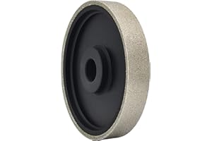 CAQUXIL Diamond Lapidary Jewelry Grinding Wheel 6 Inch with 1 Inch Arbor Hole, Diamond Grinding Wheel for Gem, Marble, Granite, Glass, Ceramics, Cemented Carbide, 80 Grit