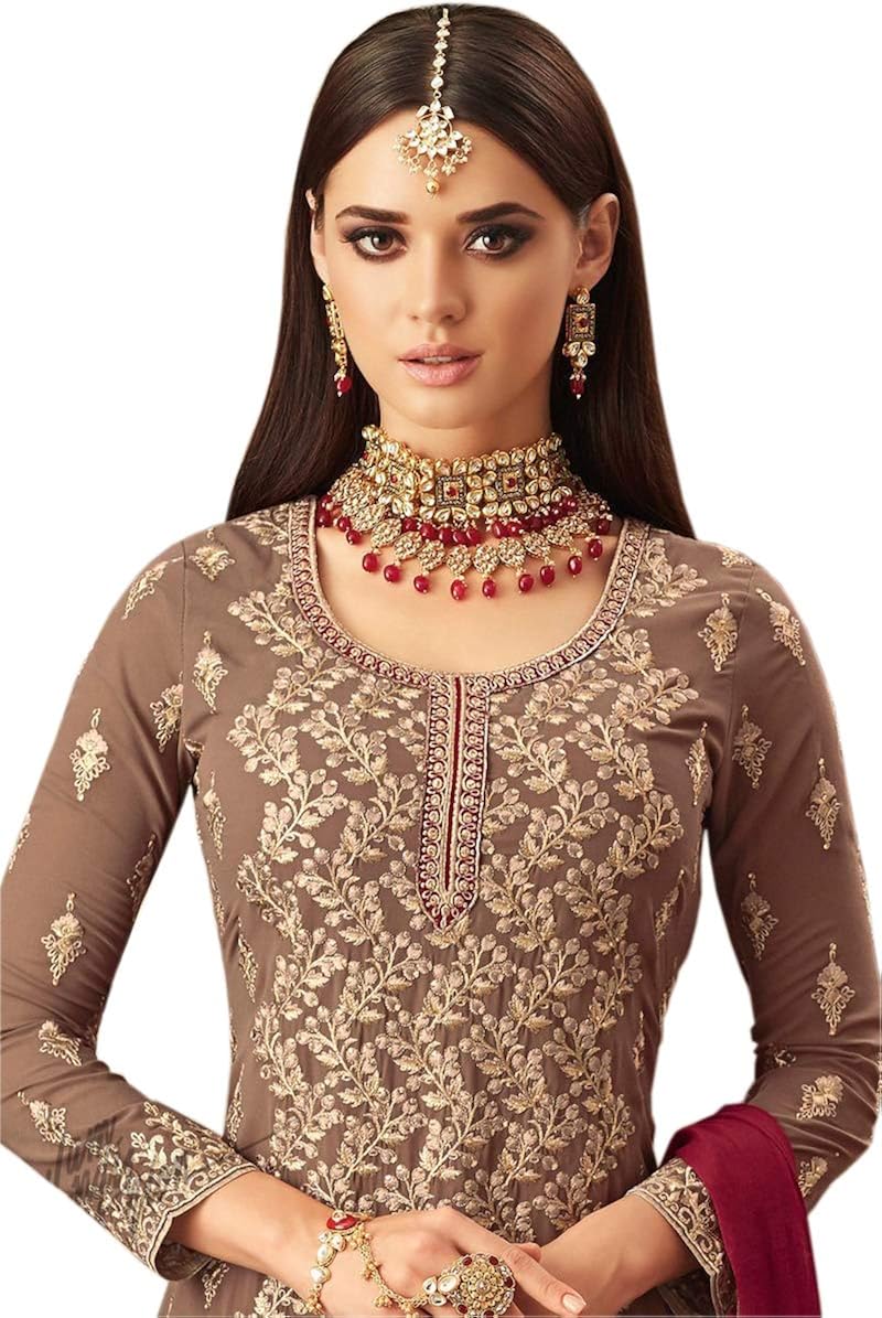 dresser women's faux georgette sharara salwar suit