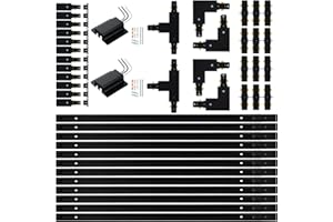 Zanixor 39FT H Track Lighting Rail Kit, Black H Type Track Lighting Rails with Floating Canopy Connector, I&L&T Connector, End Caps and Live End Feed for 120V H Style 3-Wire Heads