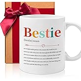 ZWV Best Friend Birthday Gifts for Women Coffee Mugs, Christmas Birthday gifts for Close Female Friends, Bestie, BFF, Soul Sister, Inspirational Friendship Mug Gift for Women Teen Girls -166
