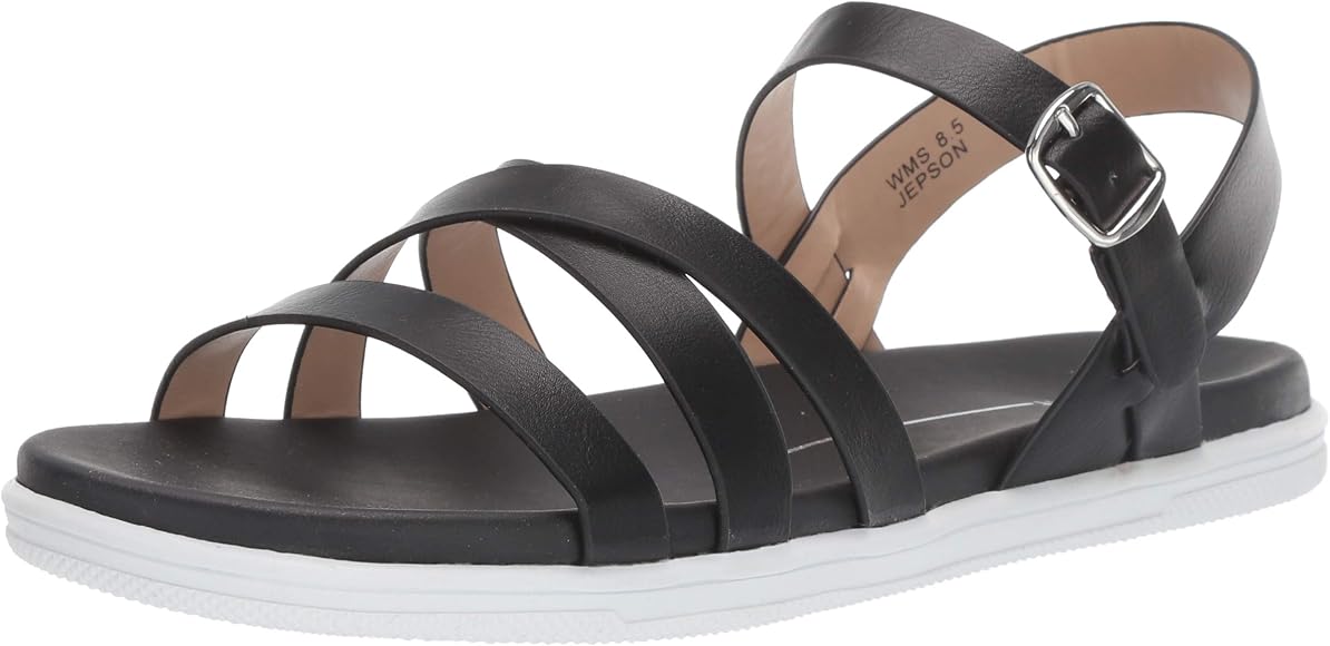 report black flat sandals