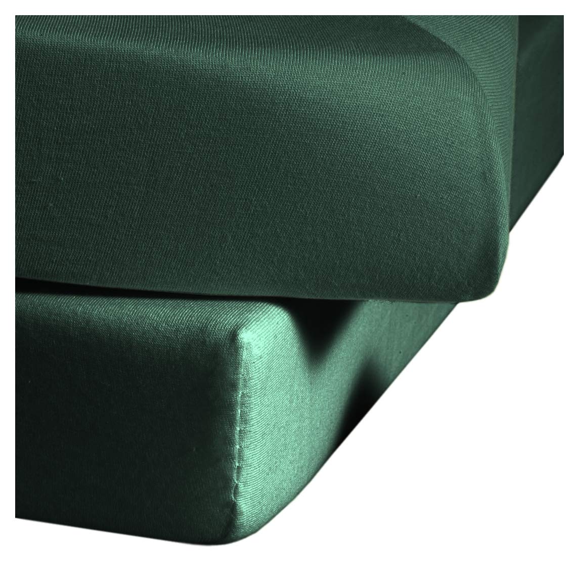 fleuresse Jenny C Classic Mako Jersey Sheet Reliable Quality for Everyday Colour Hunting Green, Size 100 x 200