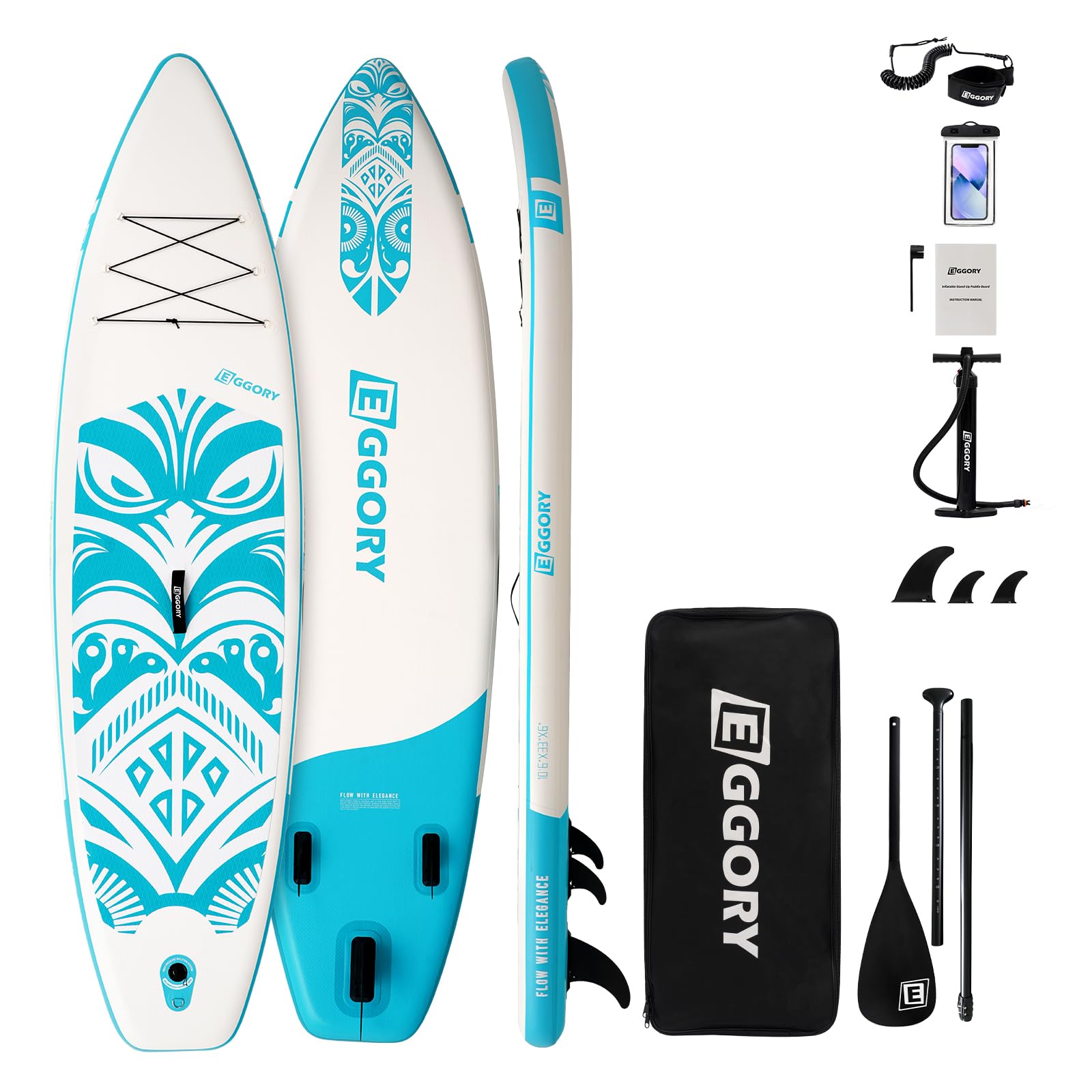 Photo 1 of Inflatable Paddle Board,Stand Up Paddle Board Set, Extra Wide SUP Board with Removable Fin, Floating Paddle, Hand Pump, Waterproof Phone Pouch,Traveling Board