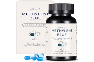 Ajfwm Methylene Blue Capsu1es Pharmaceutical USP Grade - Third Party Tested, Research, Experiment, Scientific Project, Third-