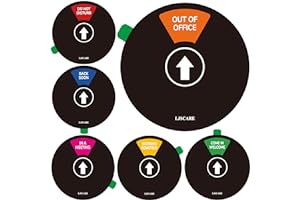 Office Door Sign, Do Not Disturb/Come in Welcome/Out of Office/In a Meeting/Back Soon/Working Remotely 6 Options, LJSCARE Privacy Door Sign 6 inch (Black)