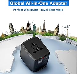 International Travel Adapter Voltage Converter to