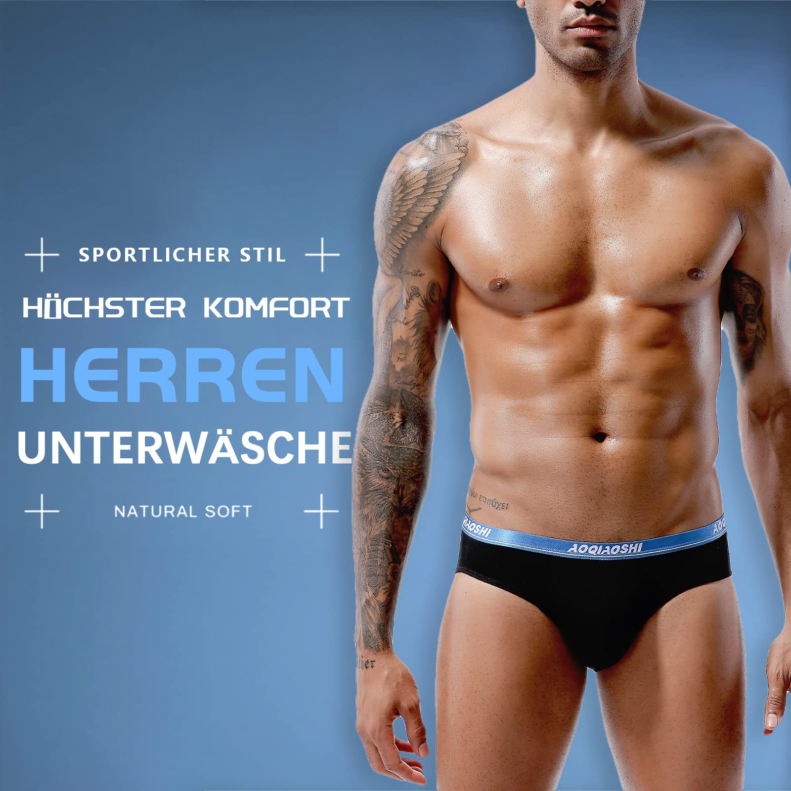 PHOLEEY Herren Modal Mikrofaser Unterwäsche Slips Low Rise Unterstützung Brief Elastischer Bund Slips Unterhose 4er Pack,M 3