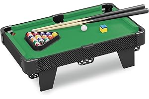 Game Table – 20-Inch Small Pool Table, Mini Billiards Table for Family Game Nights - Simple Assembly Required