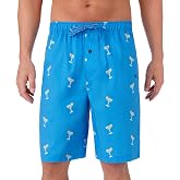 Tommy Bahama Mens Cotton Woven Pajama Sleep &amp; Lounge Shorts with Pockets | Midweight Breathable Mens PJs Sleeping Short Bottoms, 10 Inch Knee-Length Vacation Fall Winter PJ, Sleepwear &amp; Loungewear