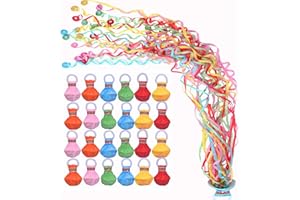 ZMGMAIBAO 12Pack Hand Thrown Streamer Poppers Colorful, Confetti Streamers No Mess Party Poppers, Streamers for Weddings Birthdays Events, Quiet Easy Cleanup (Colorful, 12Pack)