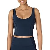 Amazon Essentials Women's Active FormFlex Buttery Soft Light Support Crop Tank with Bra