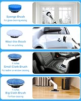 Leebein Electric Spin Scrubber Cordless with 8 Brush Heads 12–54in Extendable view 6