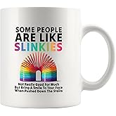 Panvola Some People Are Like Slinkies Sarcastic Gifts To Coworkers Friends Classmates Cool Person Gifts Sarcasm Ceramic Mug 11 oz White