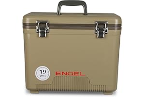 Engel 19qt Leak-Proof, Air Tight, Drybox Cooler and Small Hard Shell Lunchbox for Men and Women