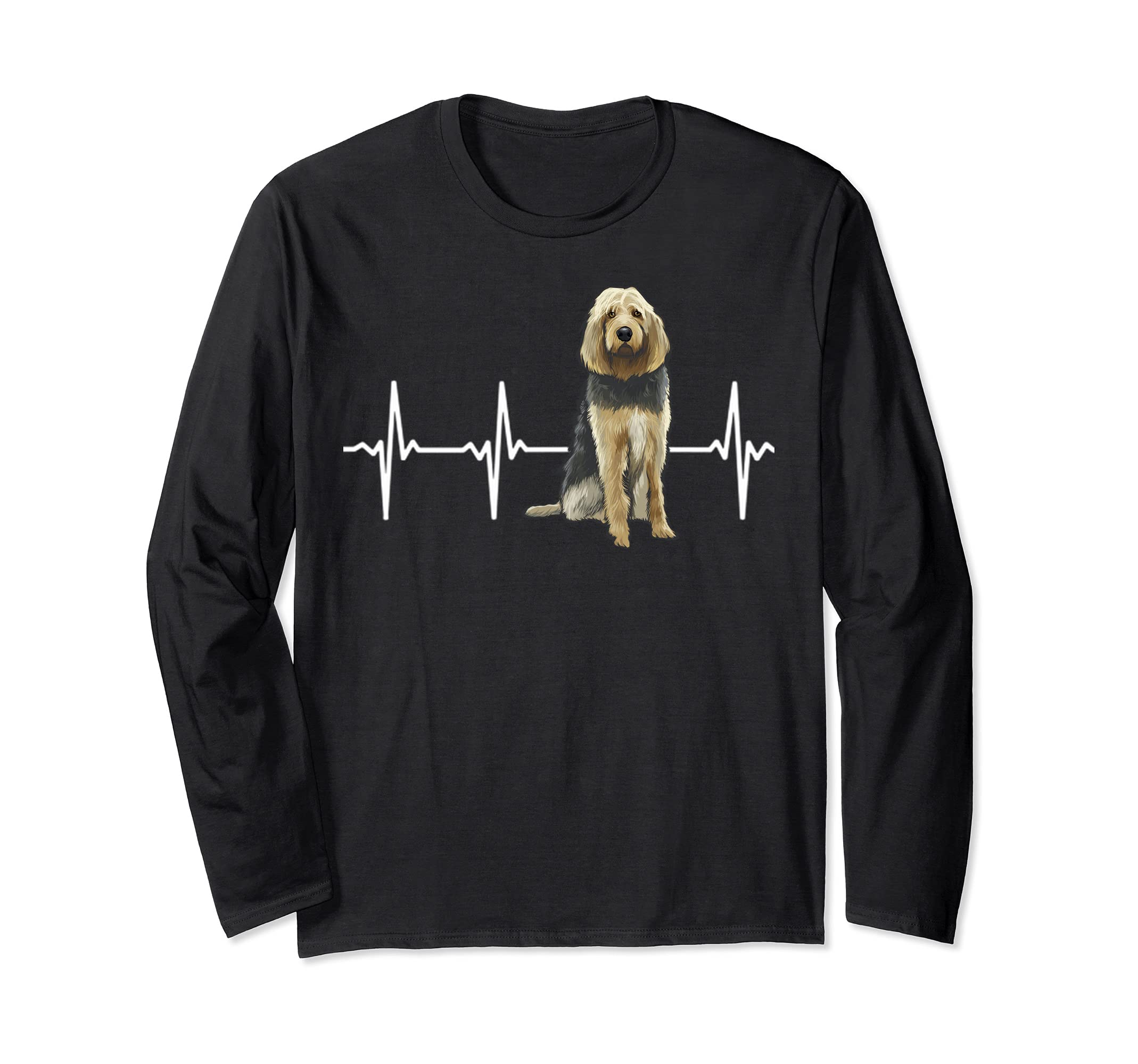 Otterhound Heartbeat Dog Lover Long Sleeve T-Shirt