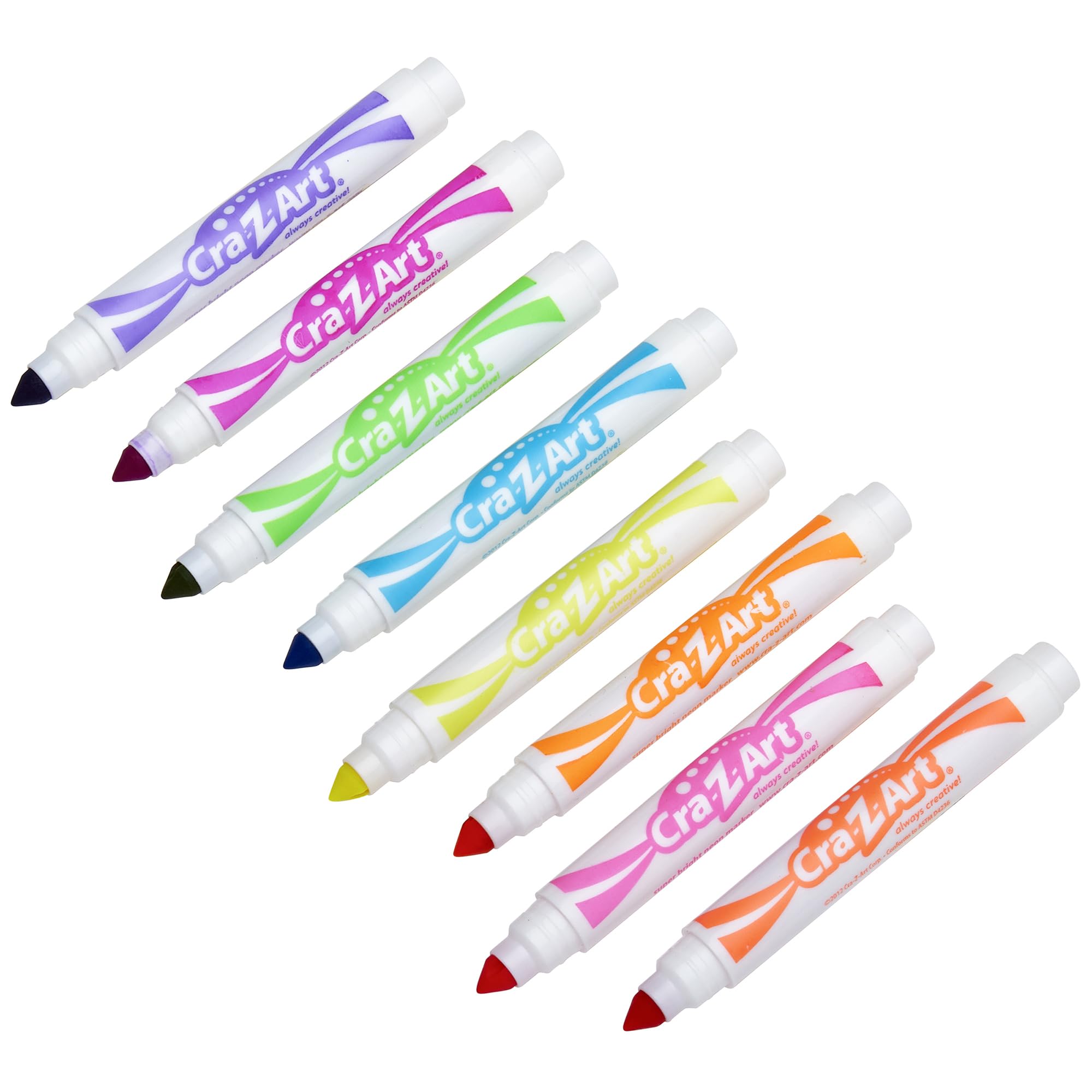 Cra-Z-art Neon Broadline Markers, 8 Count (10112)