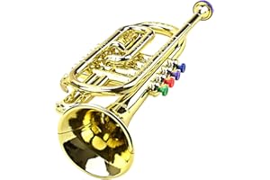 Golden Music Educational Children Trumpet Kids With 4 Colored Keys For Early Developmental Toy Horn