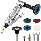 QWORK® Compressed Air Angle Die Grinder - 1/4" 90 Degree Mini Angle Grinder Air Sander Tool for Precision Polishing & Grindin
