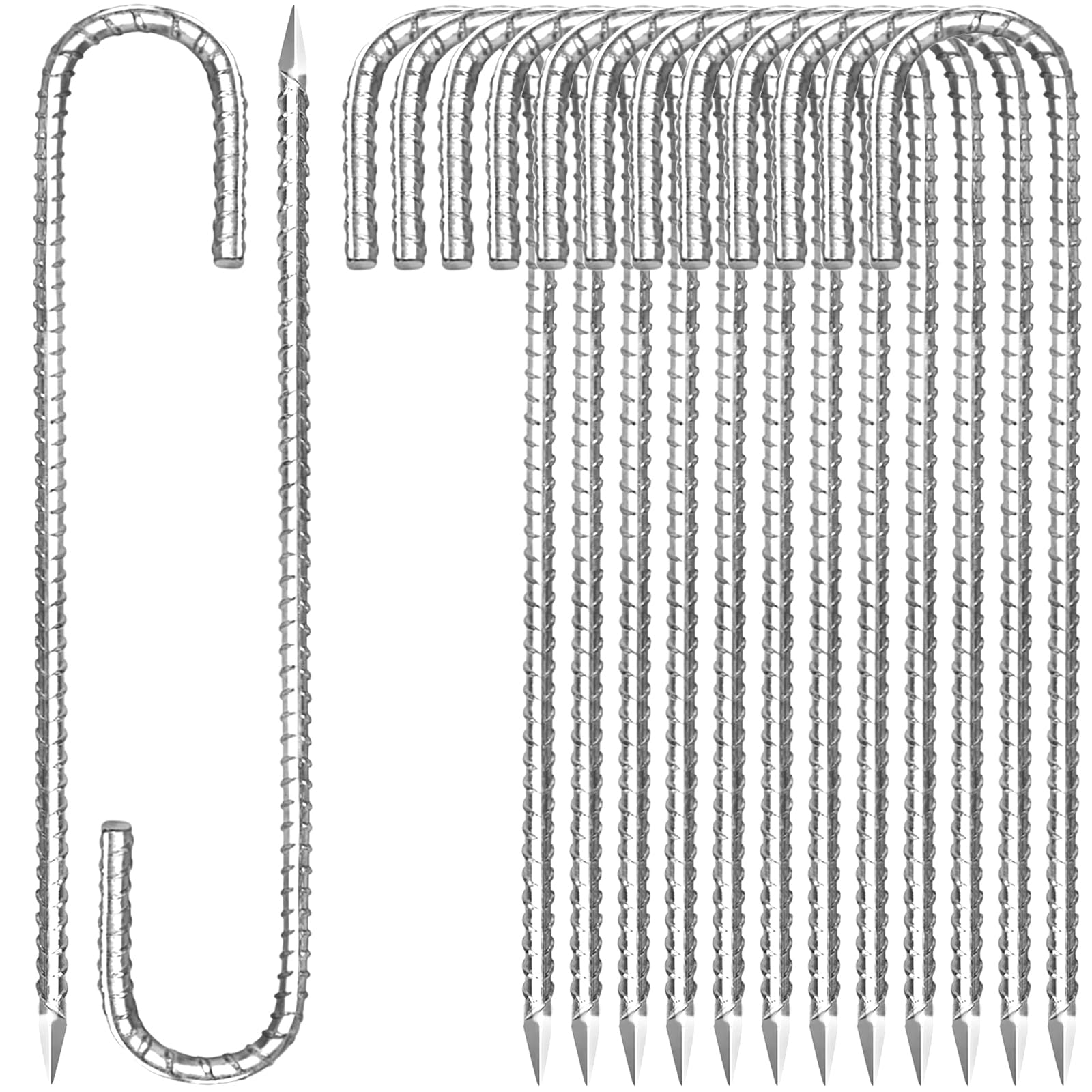 Mua 14 Pack J Hook Rebar Stakes, 16 Inch Chain Link Fence Stakes ...