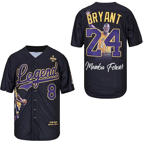 Kobe Bryant Black Mamba Jersey Legend Baseball Jersey – Stitched