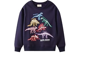 Toddler Boys Girls Sweatshirts Kids Long Sleeve Tops Crewneck Pullover Cotton Tee Halloween Outfit Christmas Clothes 2-7T