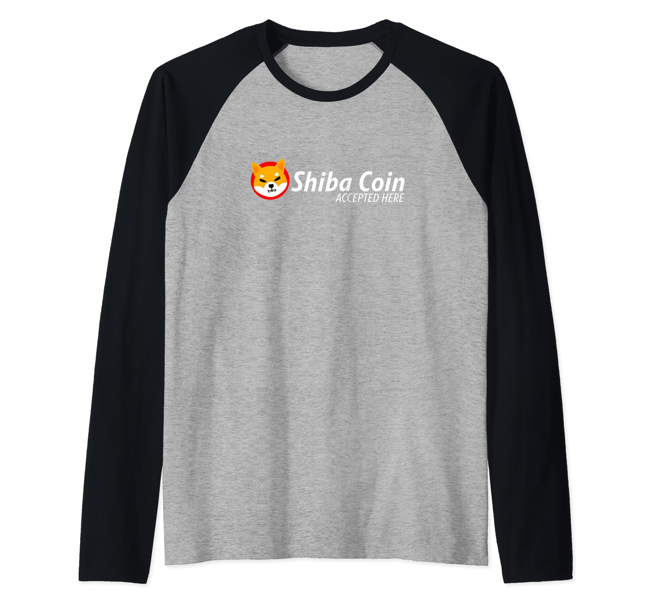 Shiba Coin Accepted Here Cryptocurrency Digital Coin HODL Raglan Baseball Tee