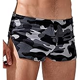 GENEMEN Mens 3 Inch Inseam Shorts Gym Running Sweat Shorts with Back Pockets