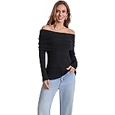 isinosilk Women's Off The Shoulder Sweater 2025 Fashion Versatile Cute Long Sleeve Tops Fall Winter