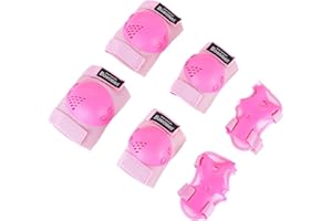 BOSONER Kids/Youth Knee Pads Elbow Pads Wrist Guards Set for 3-15 Years, Child Protective Gear Set for Roller Skates, Cycling, BMX Bike, Skateboard, Inline Skating, Scooter Riding Sports…