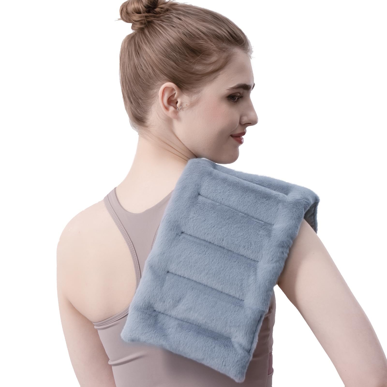 UNCN Soft Microwave Heat Pads 8x18 Wheat Bag | Microwave Heat Pack for Neck, Back, Shoulder, Moist Heat Weighted Bag